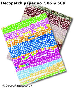 Mosaic style decopatch paper