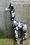 Decopatched papier mache animal